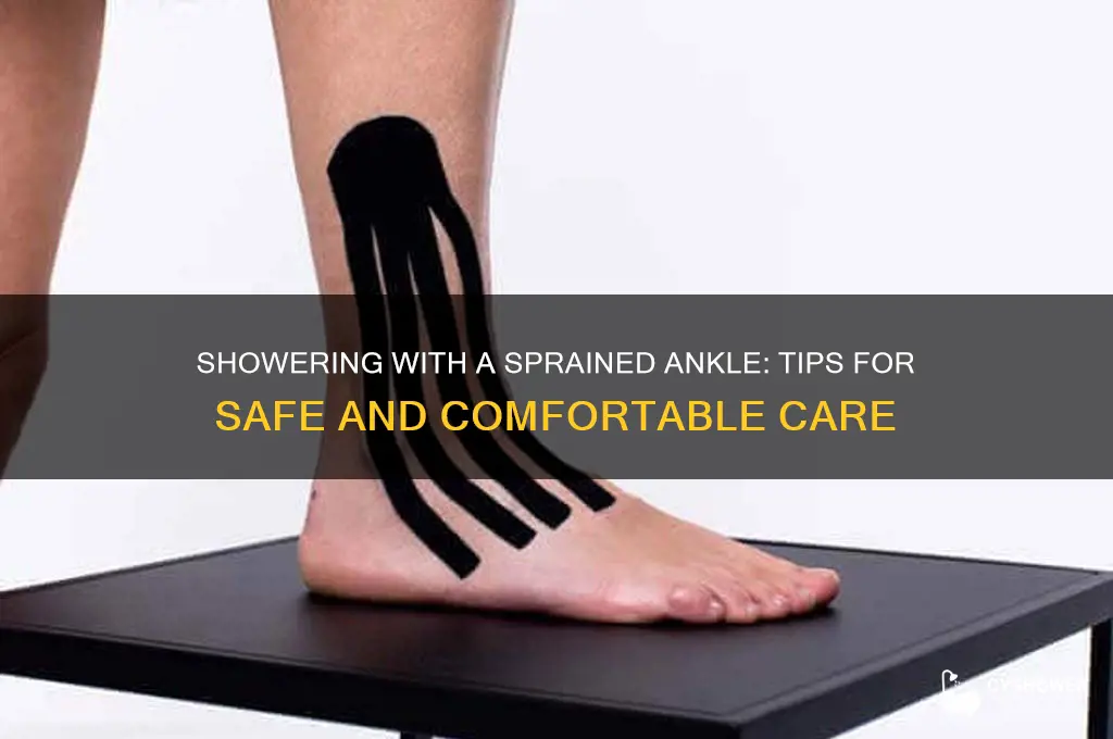 can i shower with sprained ankle
