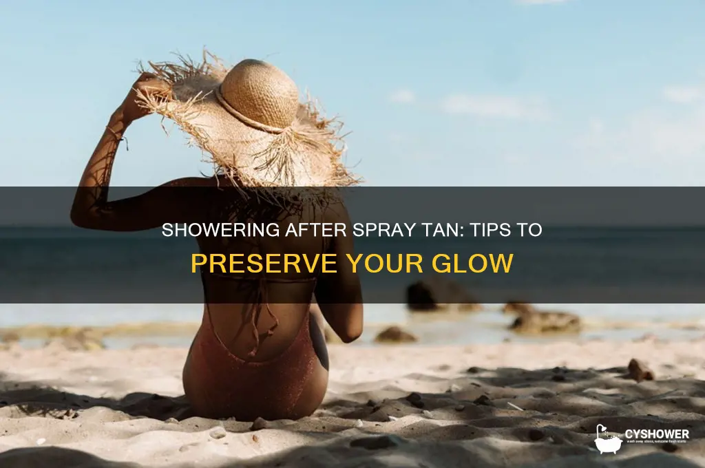 can i shower with spray tan