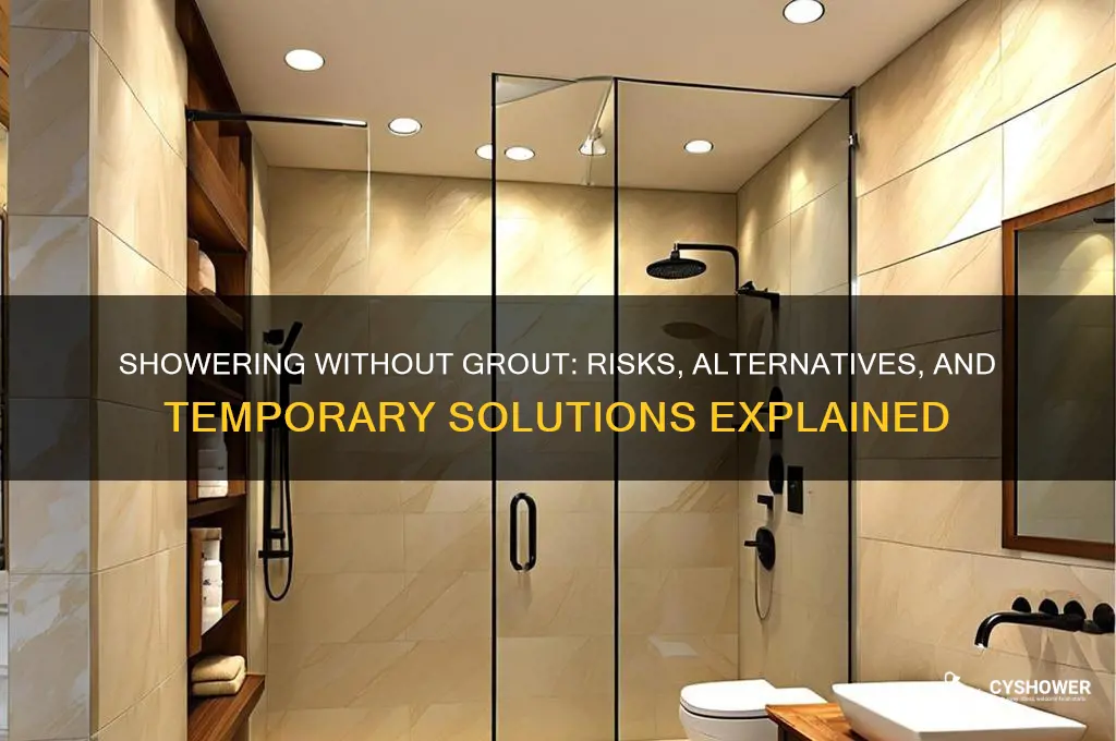 can i shower without grouting