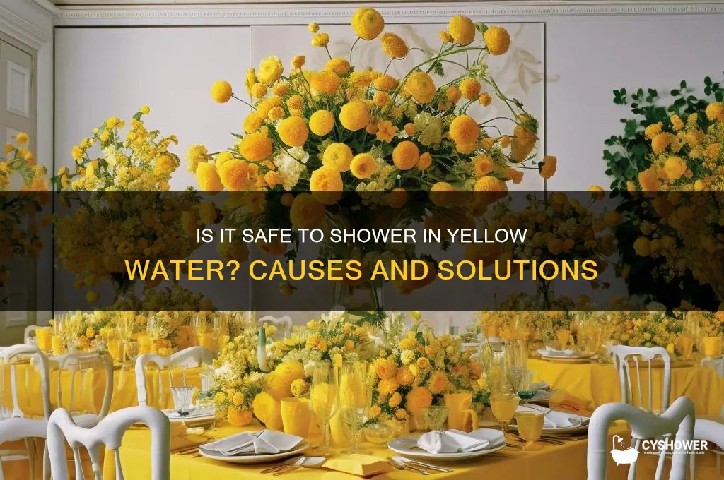 can i shower yellow water