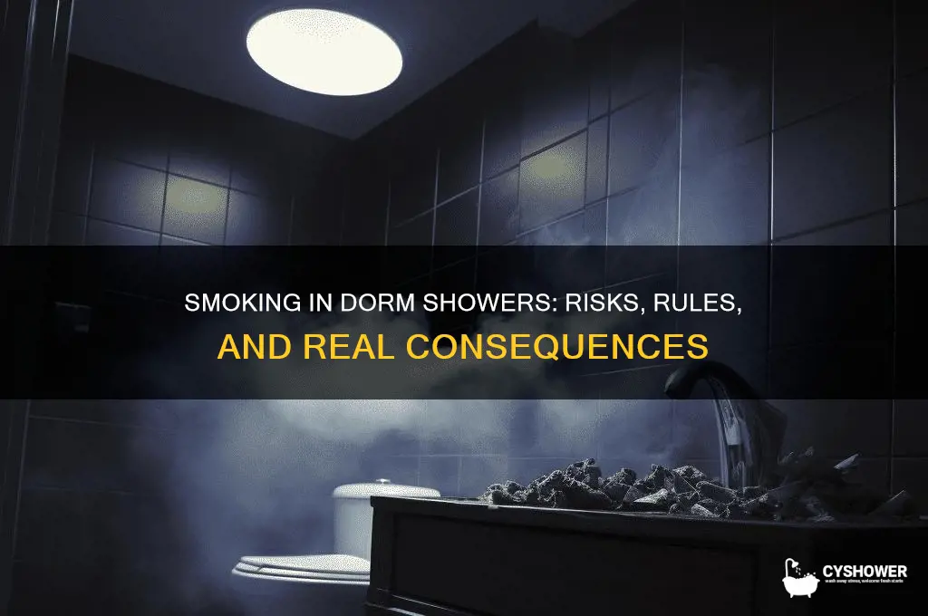 can i smoke in my dorm shower