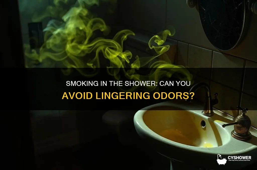 can i smoke in the shower without it smelling