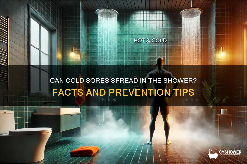 can i spread cold sore in shower