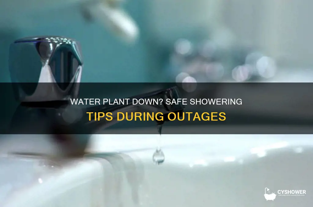 can i still shower if my water plant is down