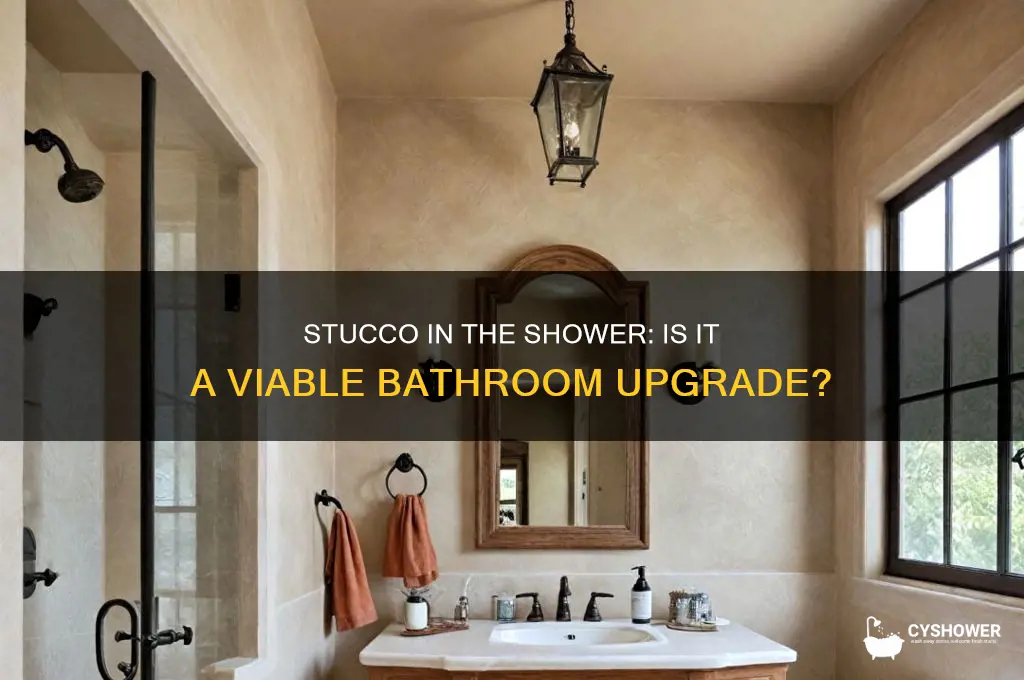 can i stucco my shower