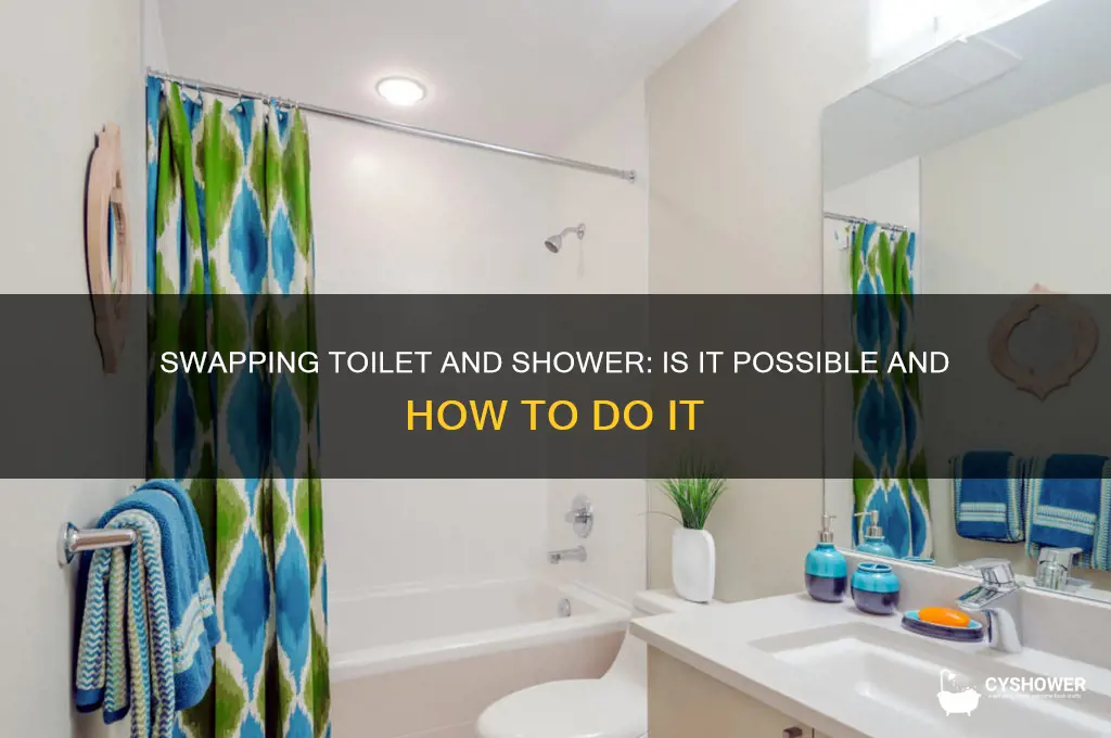 can i swap a toilet and a shower