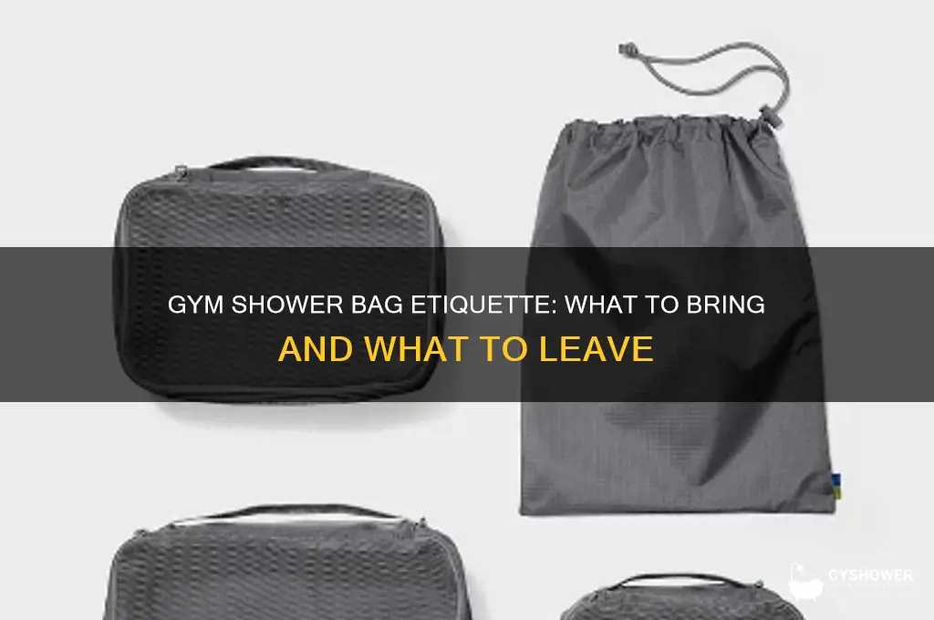can i take a bag into gym shower