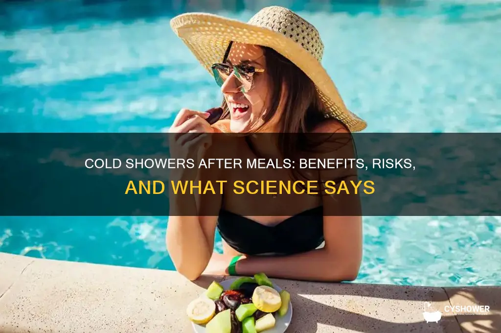 can i take a cold shower after eating
