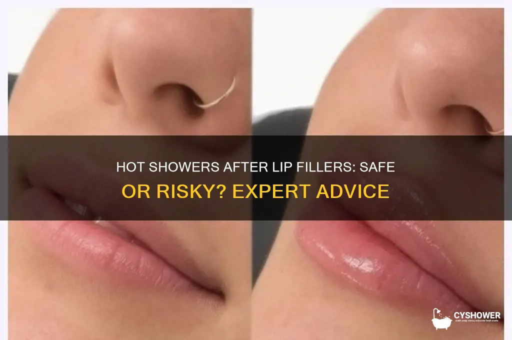 can i take a hot shower after lip filler