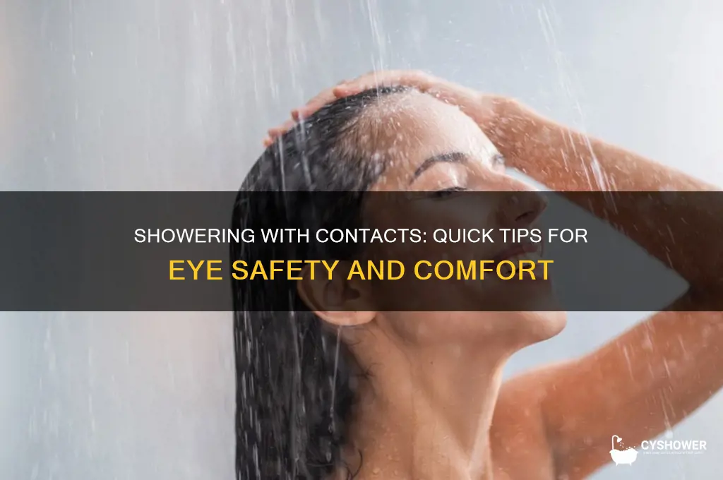 can i take a quick shower with contacts