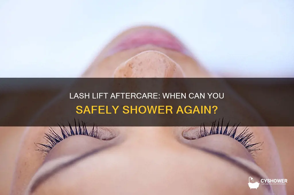 can i take a shower after a lash lift