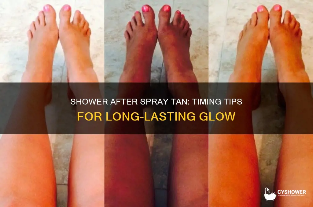 can i take a shower after a spray tan