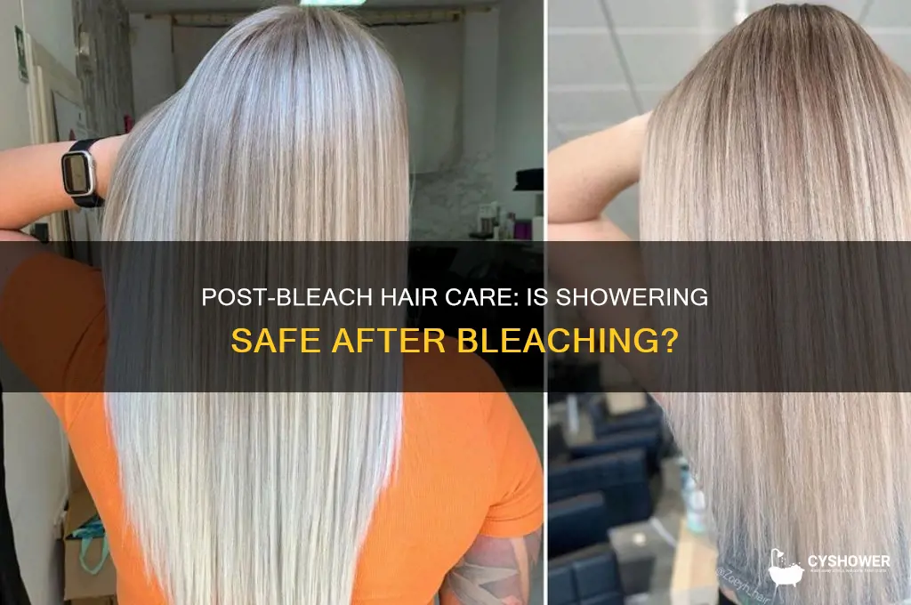 can i take a shower after bleaching hair