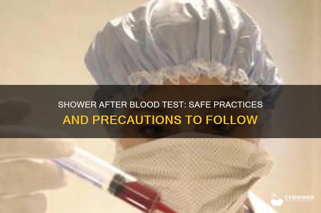 can i take a shower after blood test