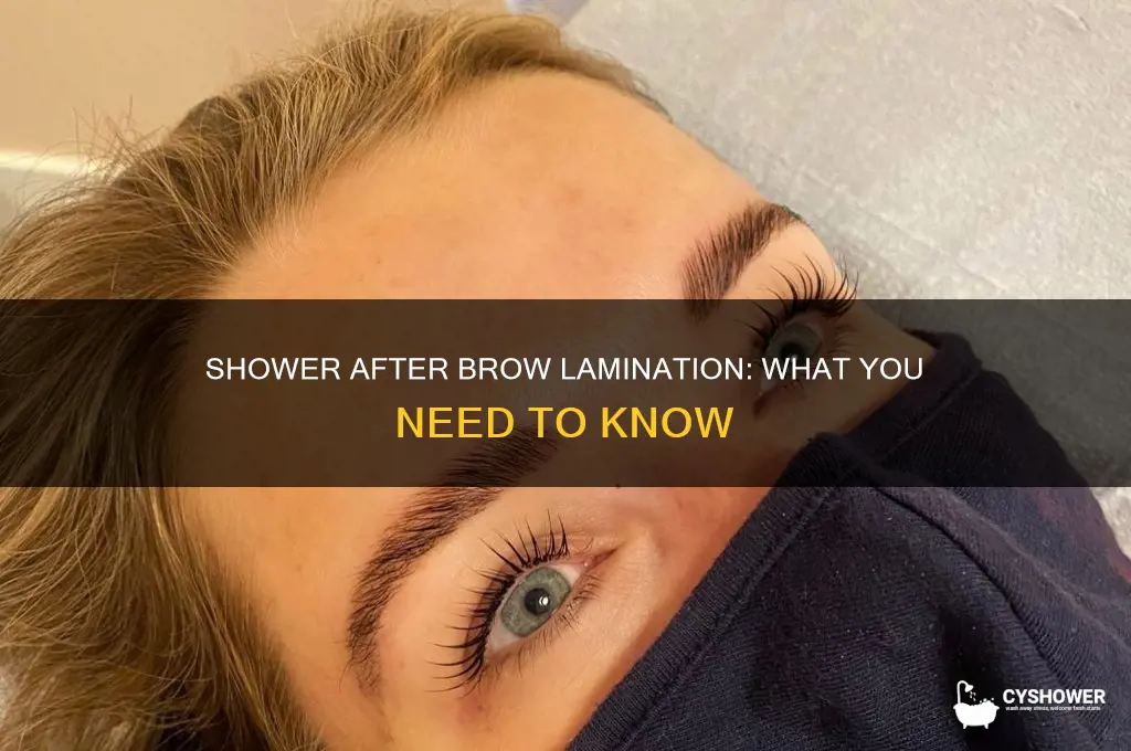 can i take a shower after brow lamination