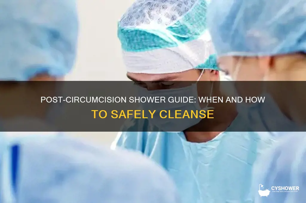 can i take a shower after circumcision