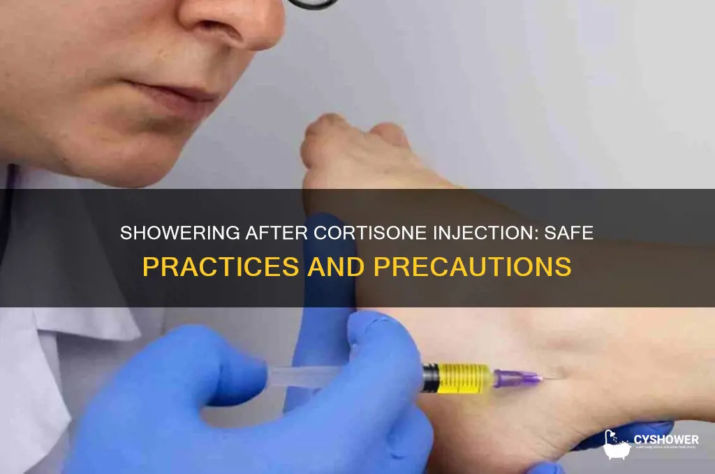 can i take a shower after cortisone injection
