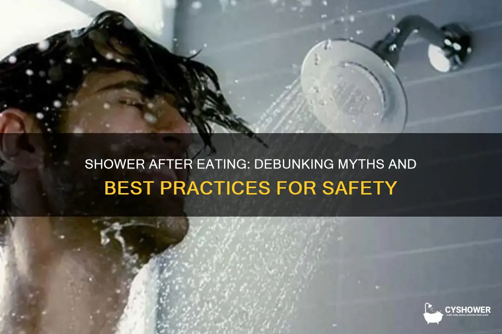 can i take a shower after eating