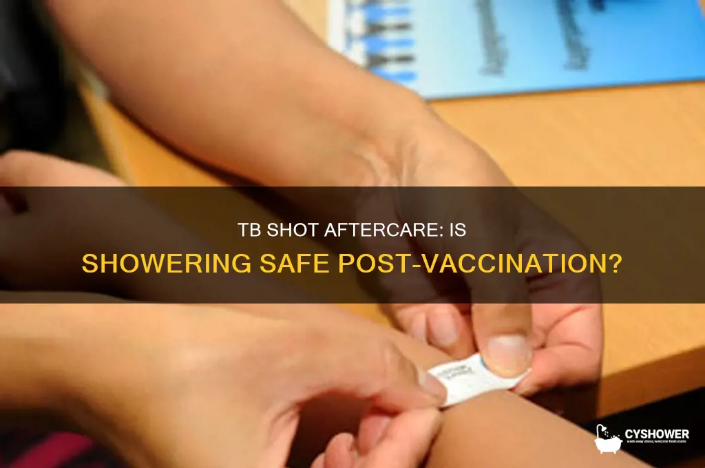 can i take a shower after getting a tb shot