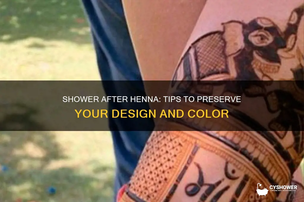 can i take a shower after getting henna