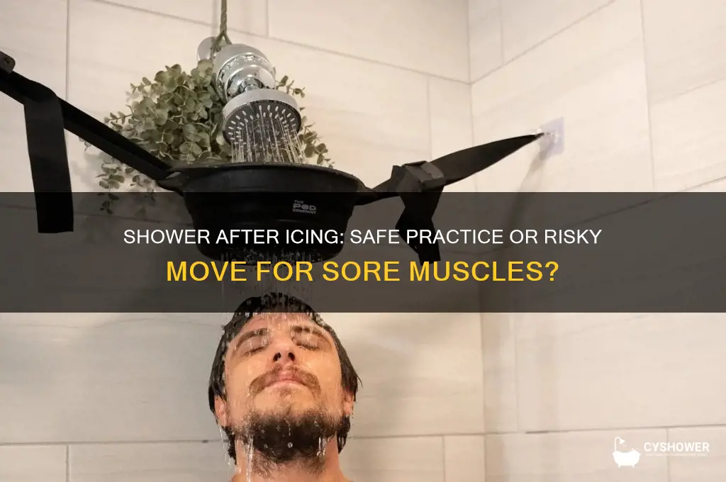 can i take a shower after icing a muscle
