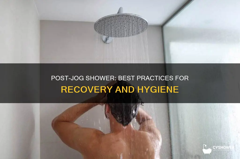 can i take a shower after jogging