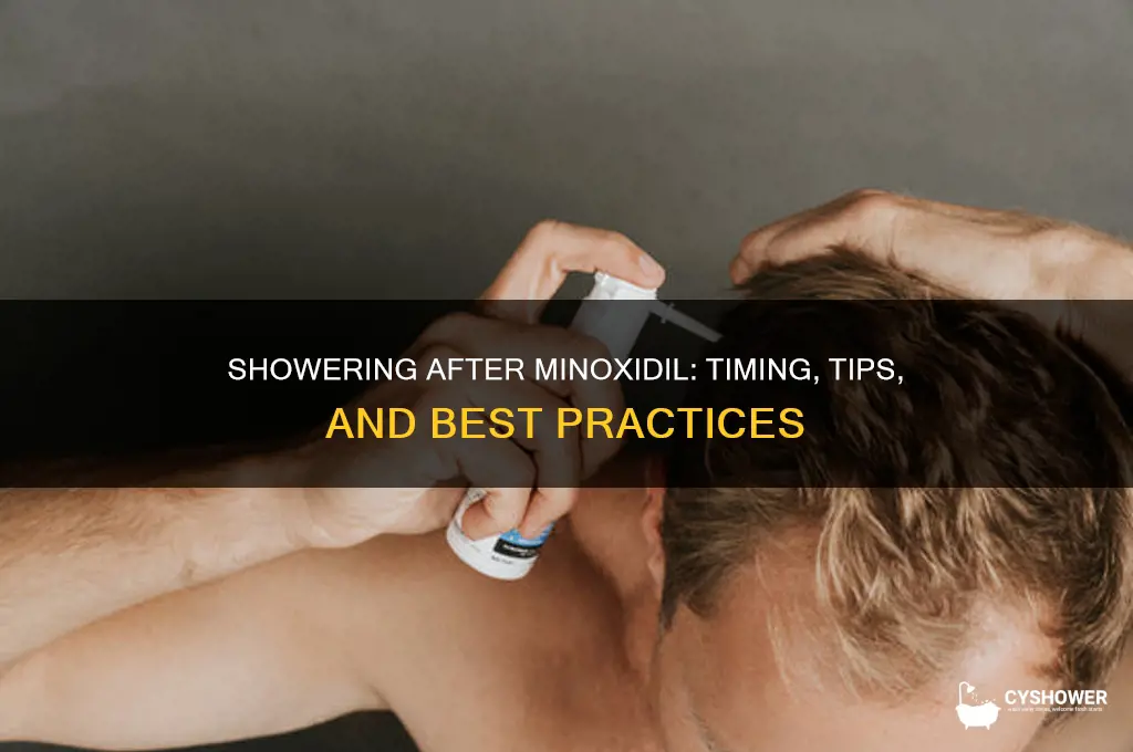 can i take a shower after minoxidil