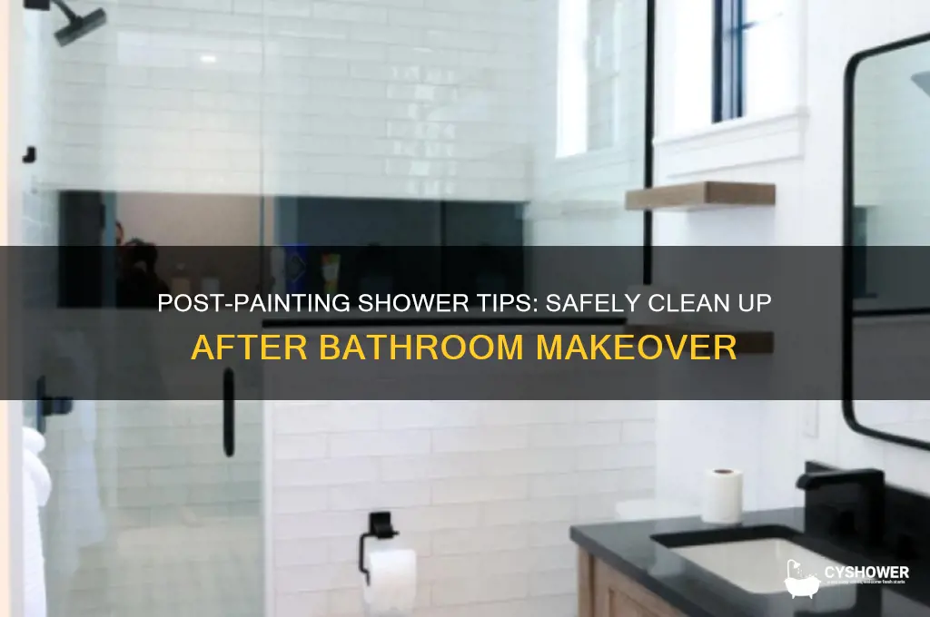 can i take a shower after painting bathroom