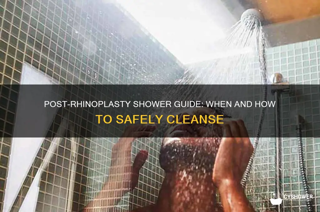 can i take a shower after rhinoplasty