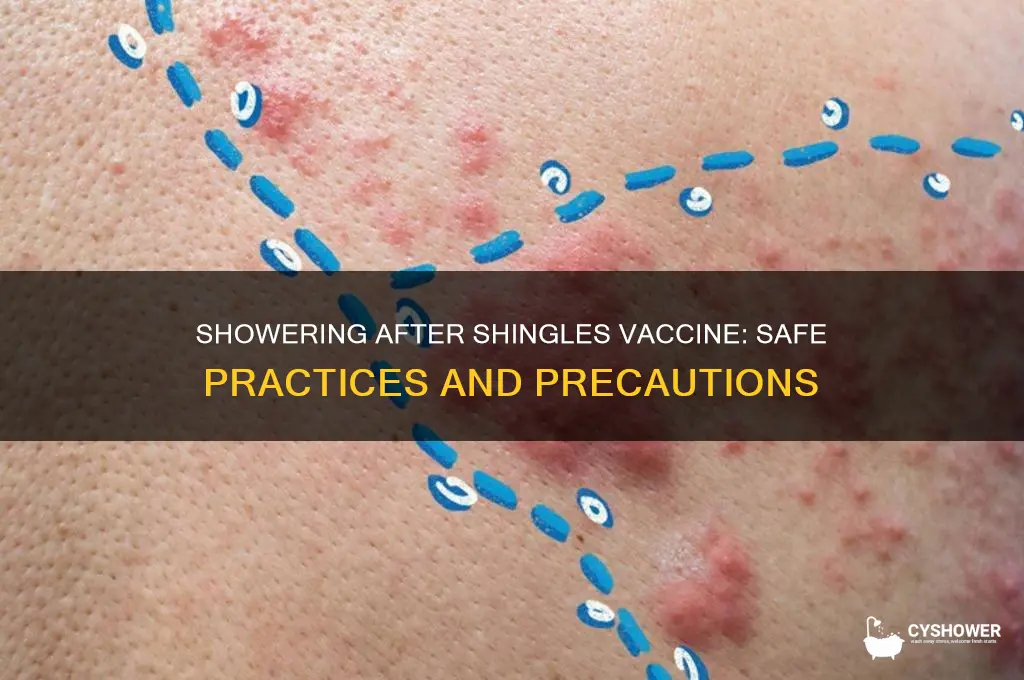 can i take a shower after shingles vaccine
