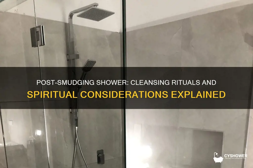 can i take a shower after smudging