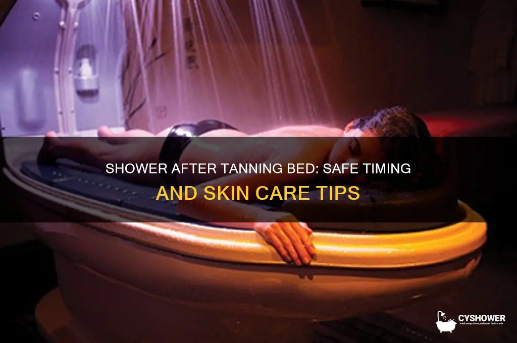 can i take a shower after tanning bed
