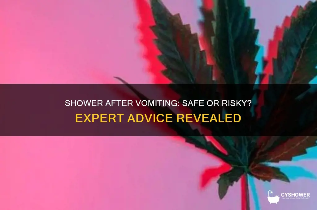 can i take a shower after throwing up