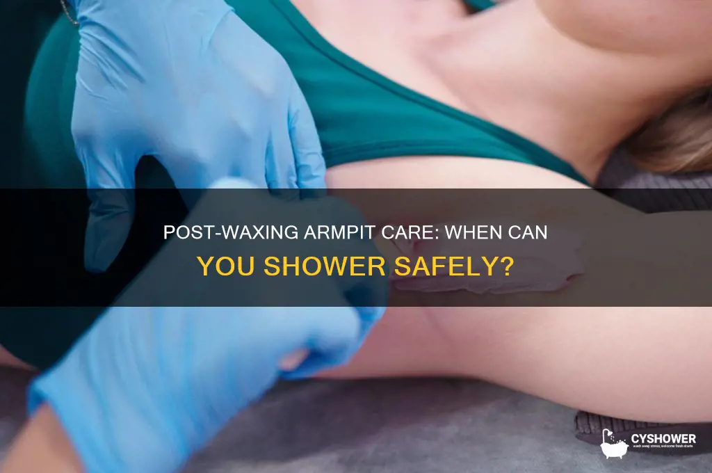 can i take a shower after waxing armpits