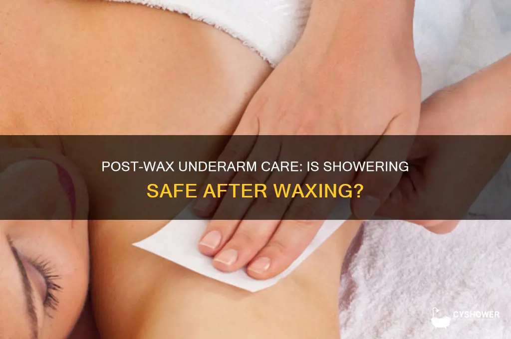 can i take a shower after waxing my underarm