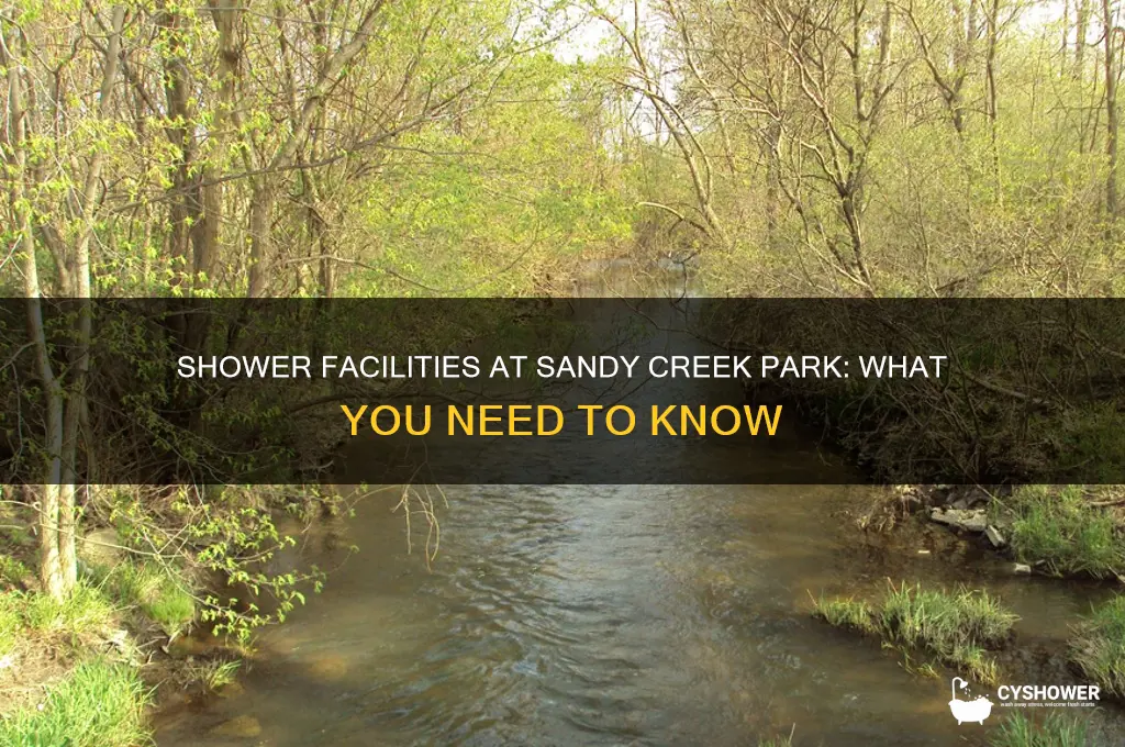 can i take a shower at sandy creekpark