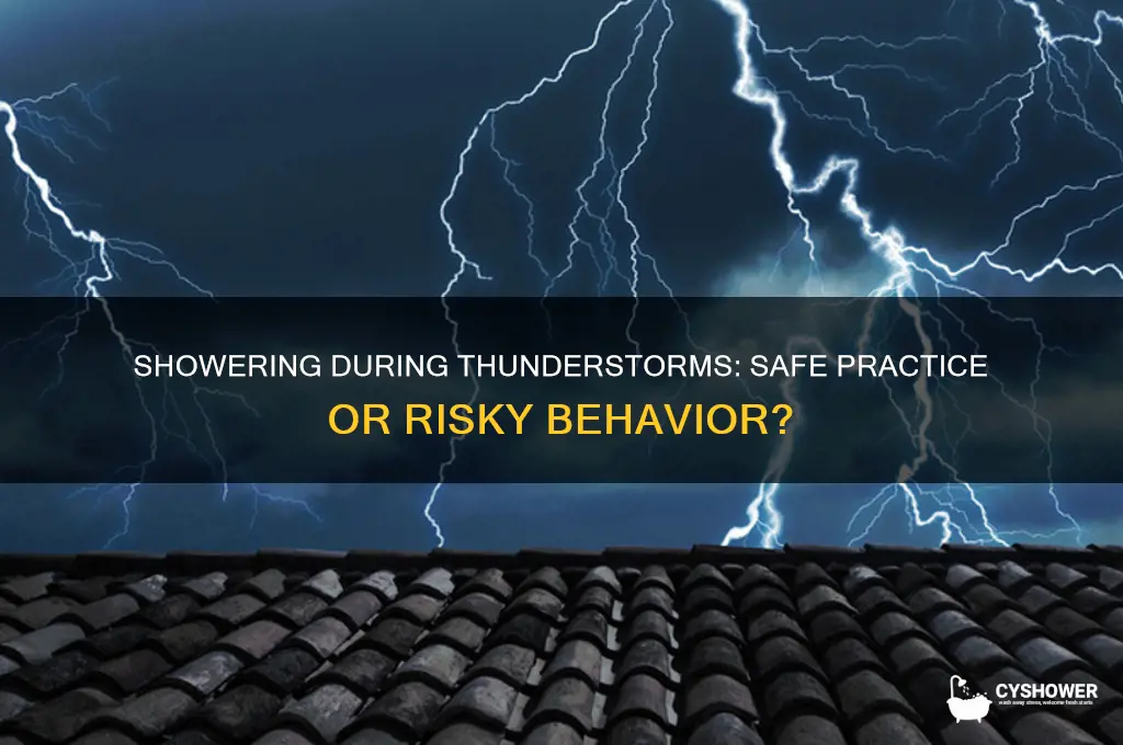 can i take a shower dieing a thunderstorm