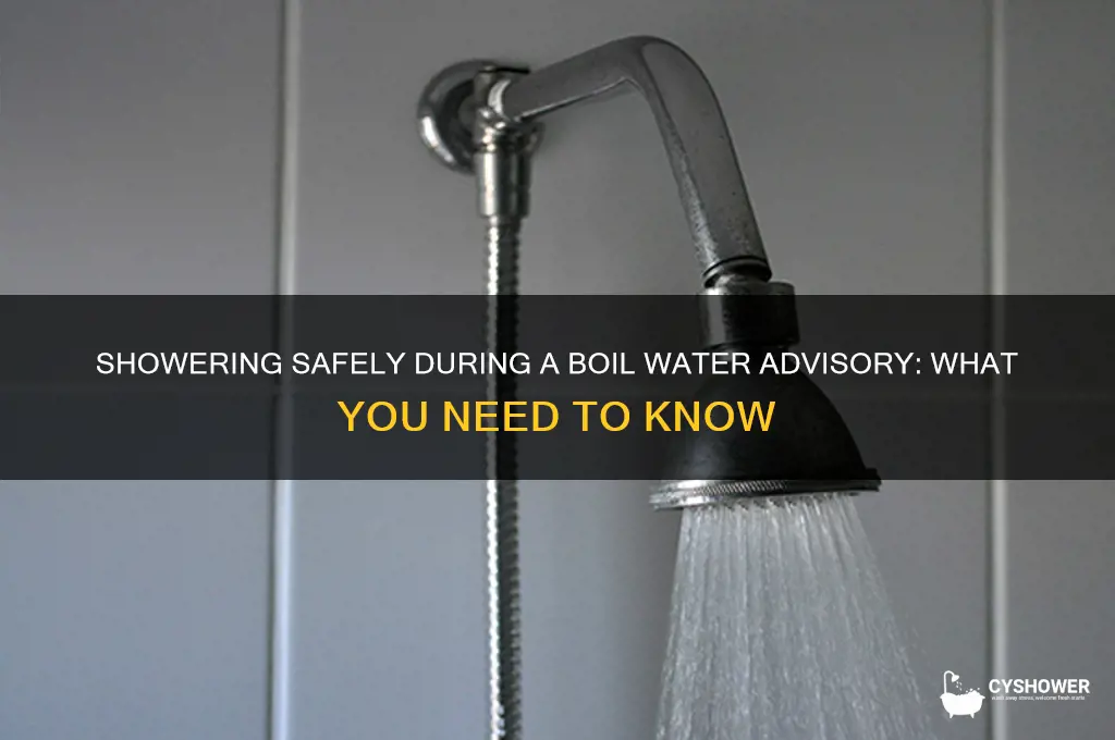 can i take a shower during a boil order