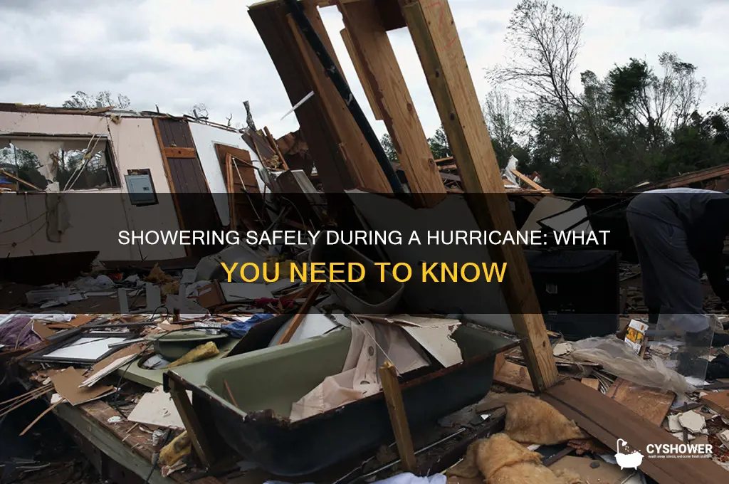 can i take a shower during a hurricane