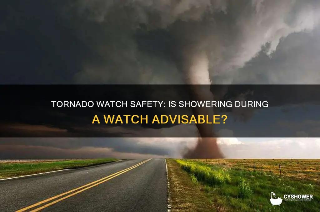 can i take a shower during a tornado watch