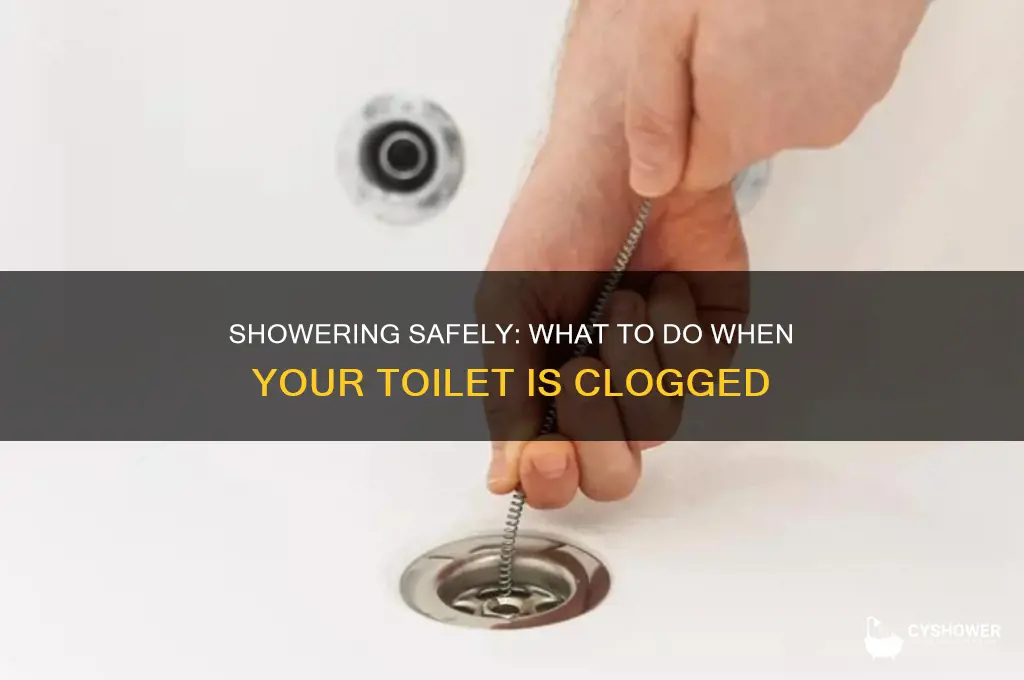 can i take a shower if toilet is clogged