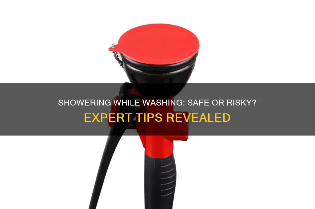 can i take a shower when the washer is running