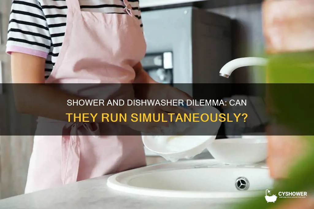 can i take a shower while the dishwasher is running