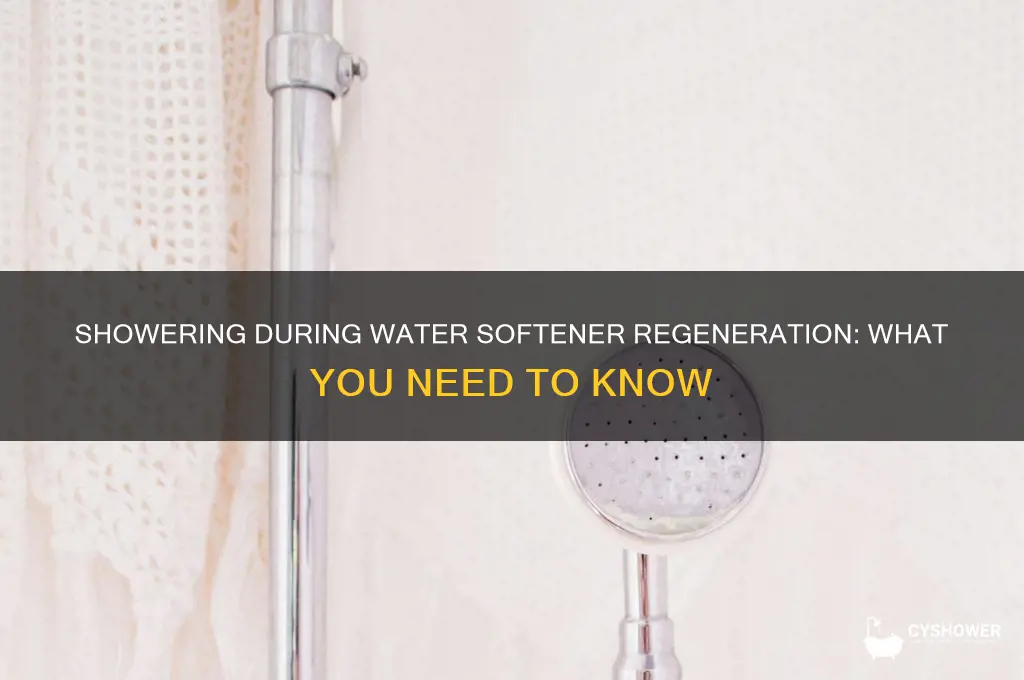 can i take a shower while water softener is regenerating