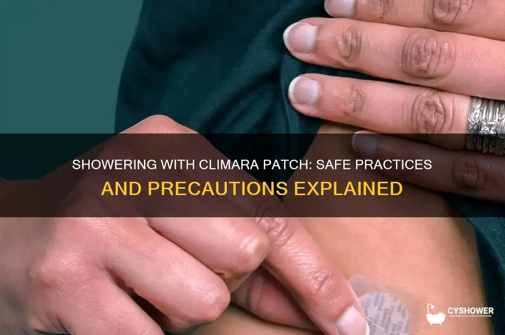 can i take a shower with a climara patch on