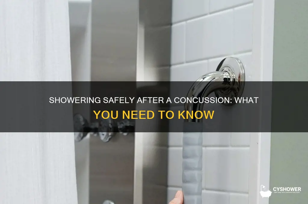 can i take a shower with a concussion
