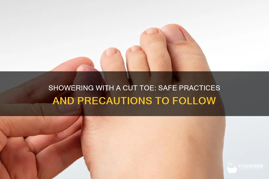can i take a shower with a cut toe