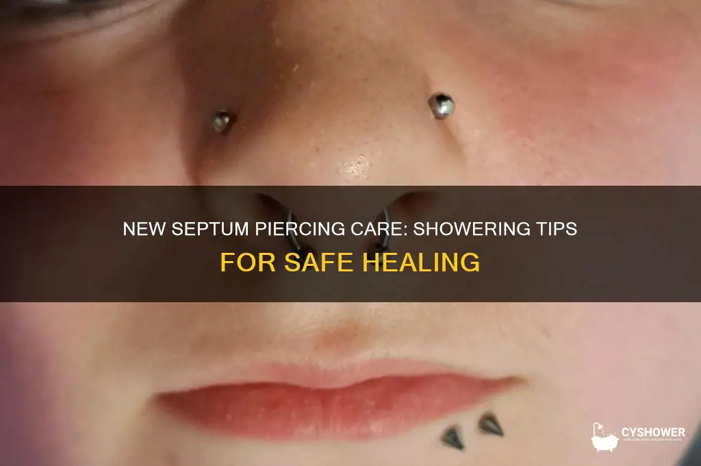 can i take a shower with a new septum piercing
