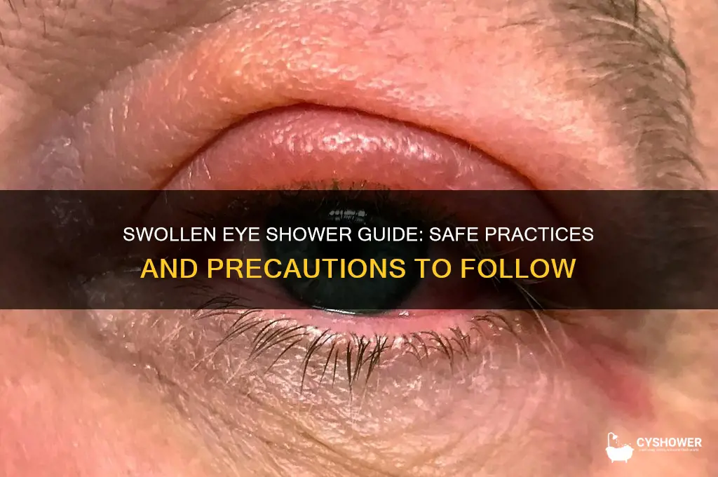 can i take a shower with a swollen eye