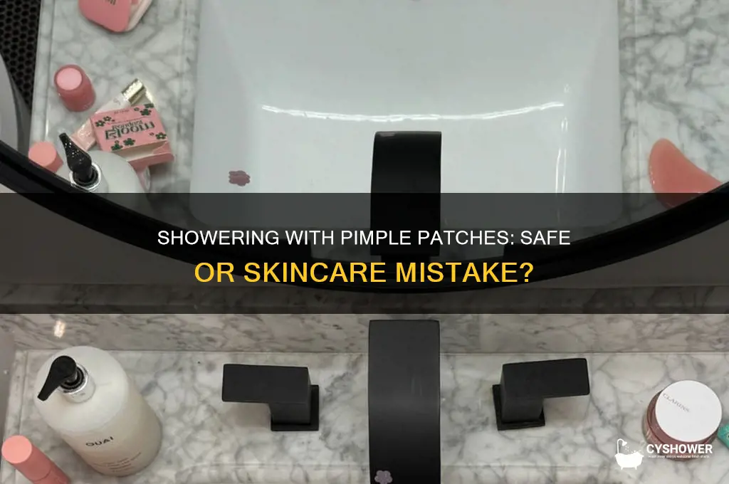 can i take a shower with pimple patches on